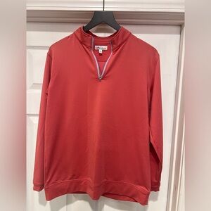 Peter Millar Men's Zip-Up Red Sweater